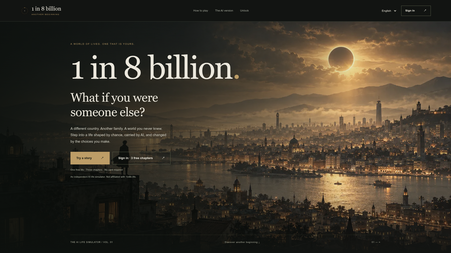 1 in 8 billion screenshot 1
