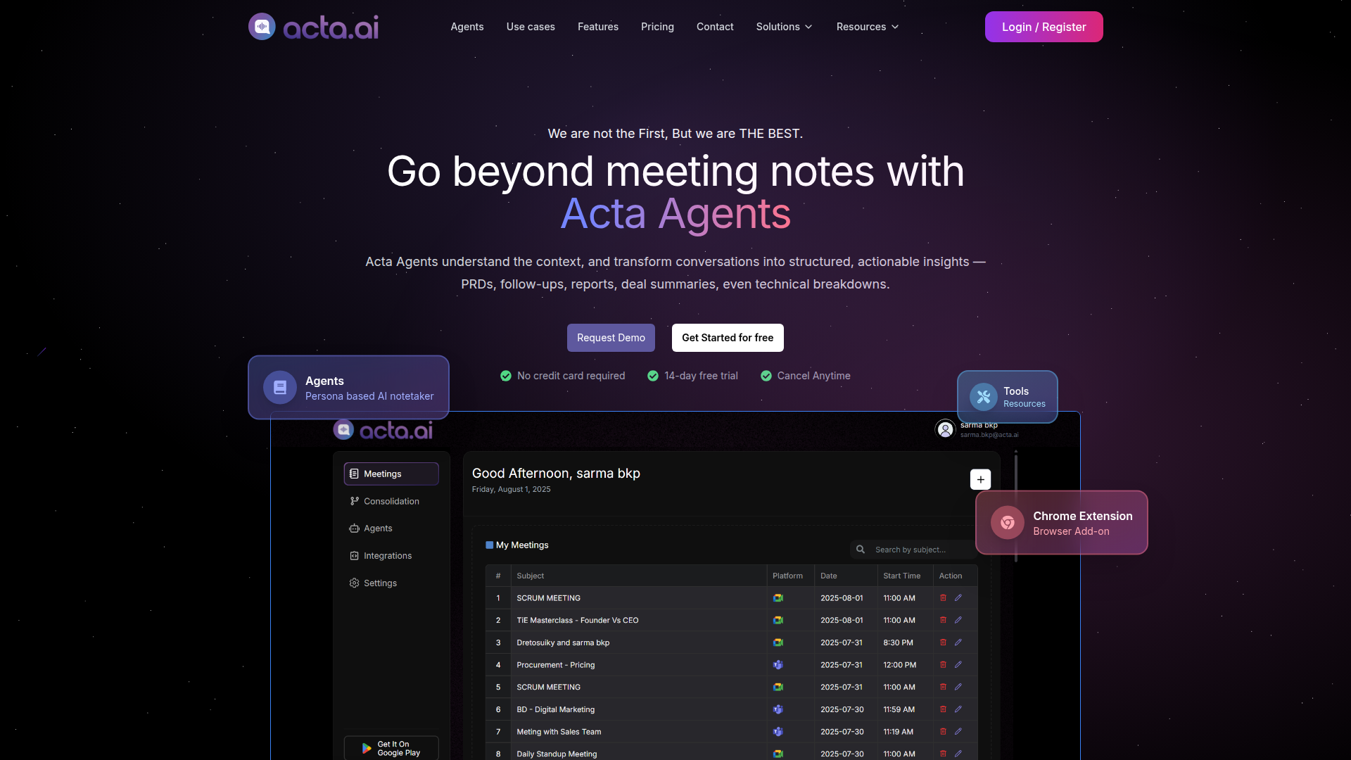 Acta Agent screenshot 1