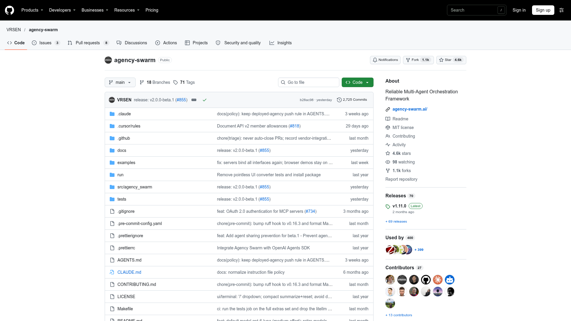 Agency Swarm screenshot 1