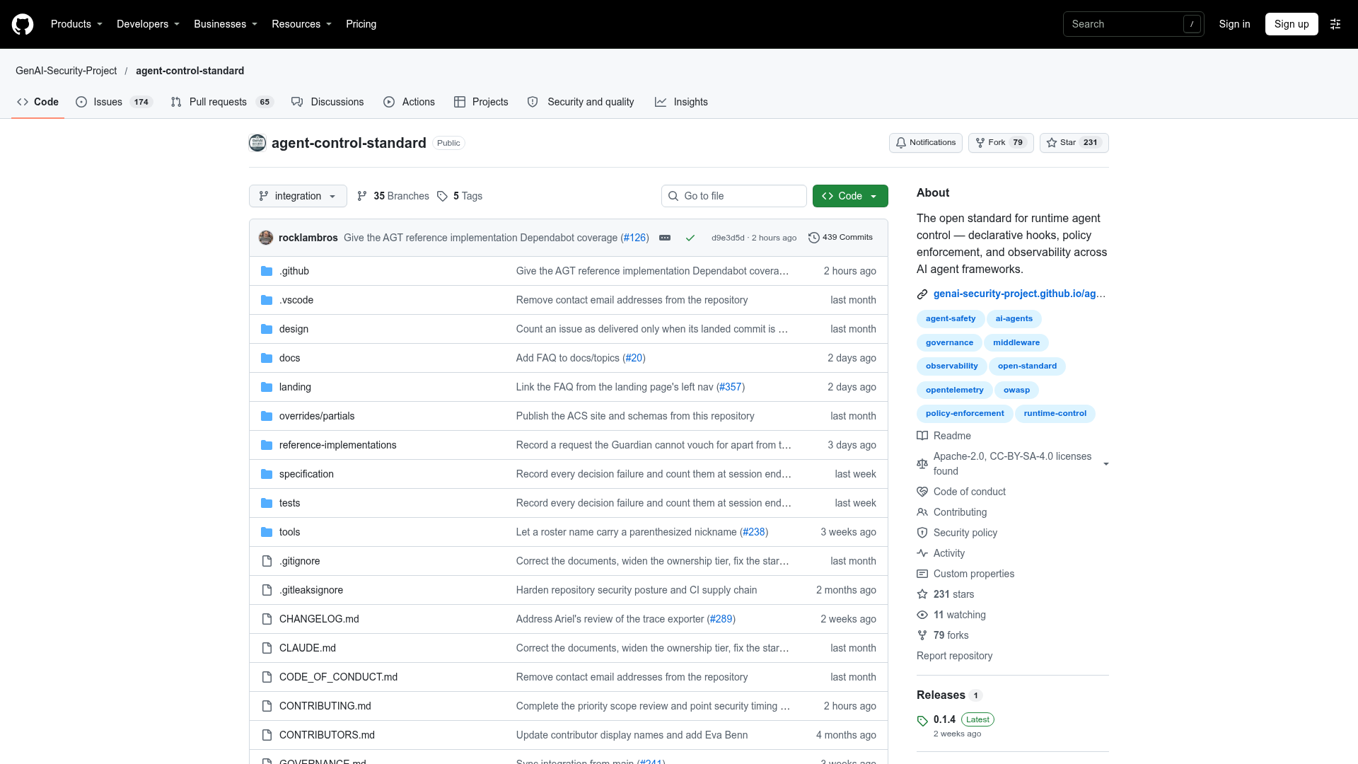 agent-control-standard screenshot 1