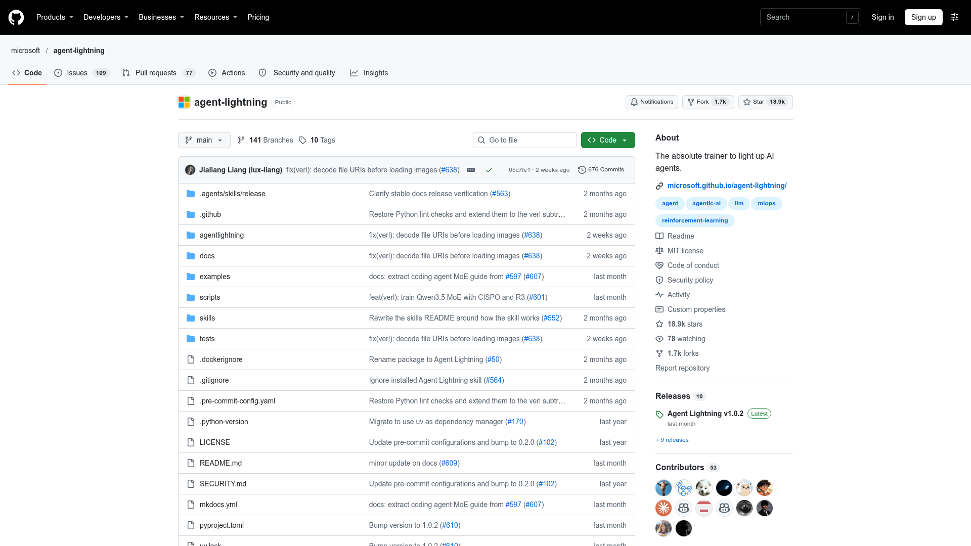 agent-lightning screenshot 1