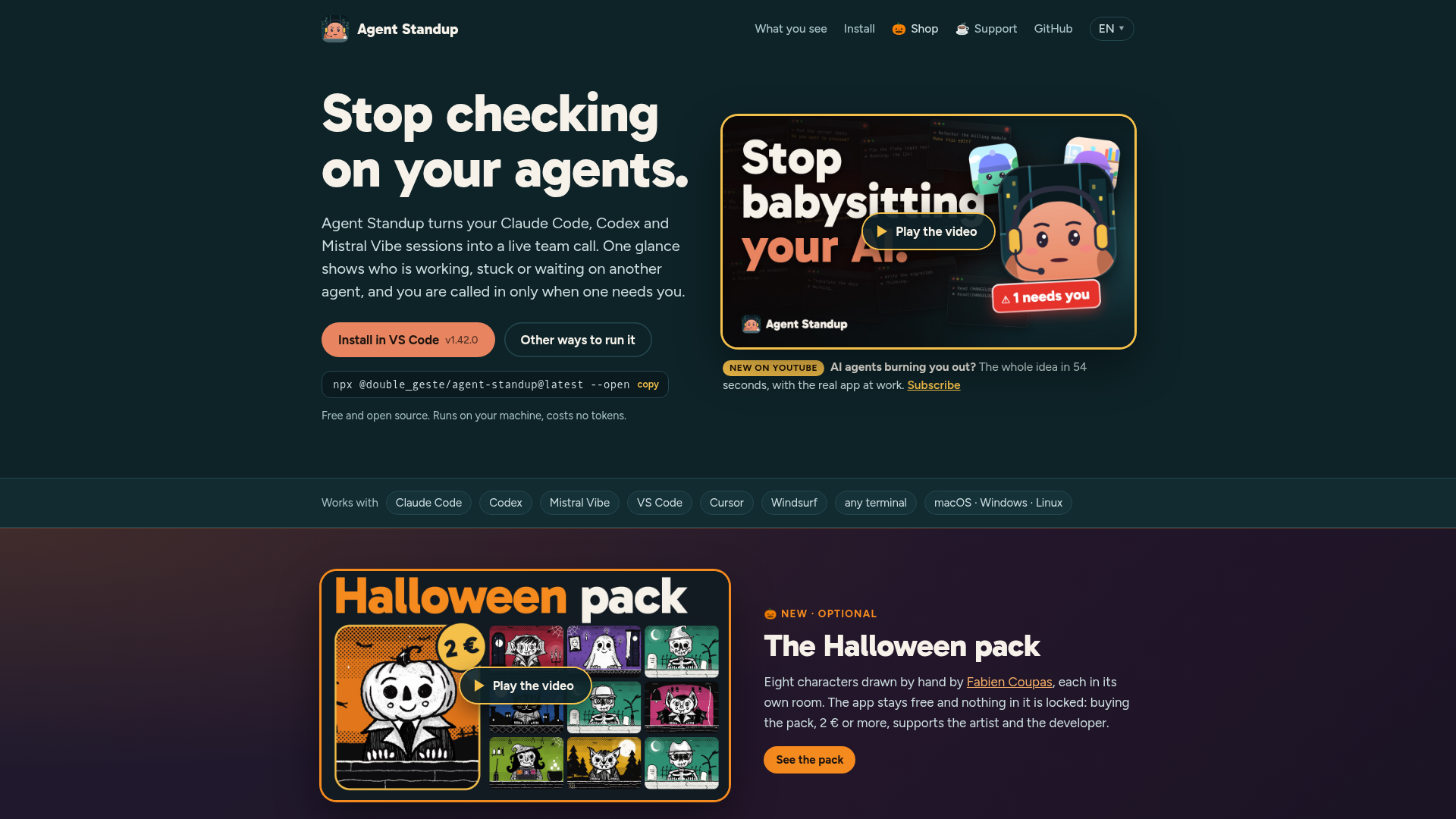 agent-standup screenshot 1