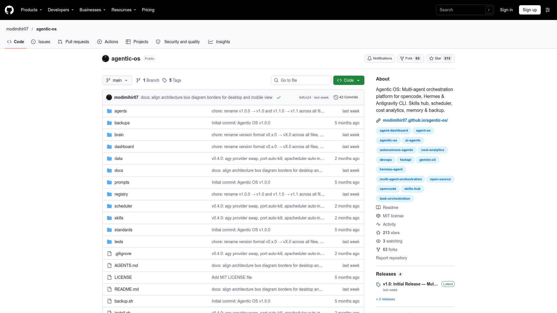 agentic-os screenshot 1