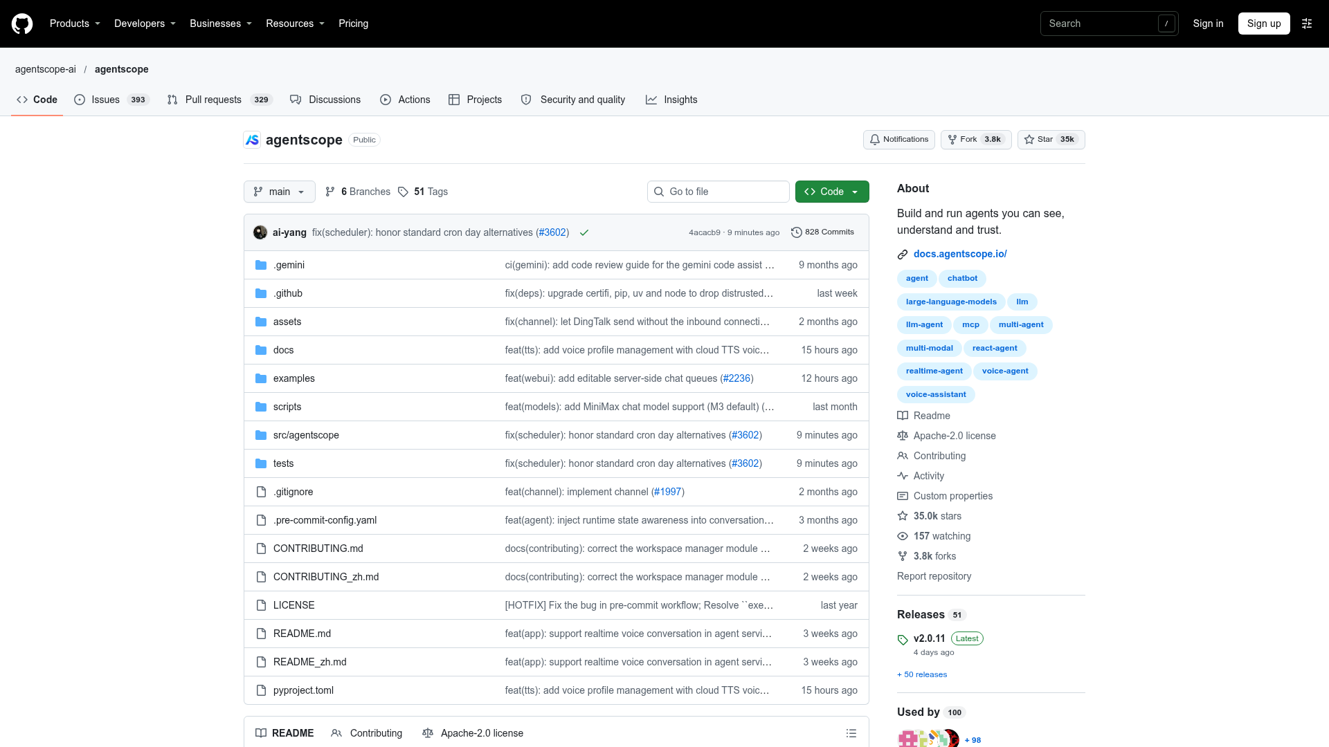 AgentScope screenshot 1