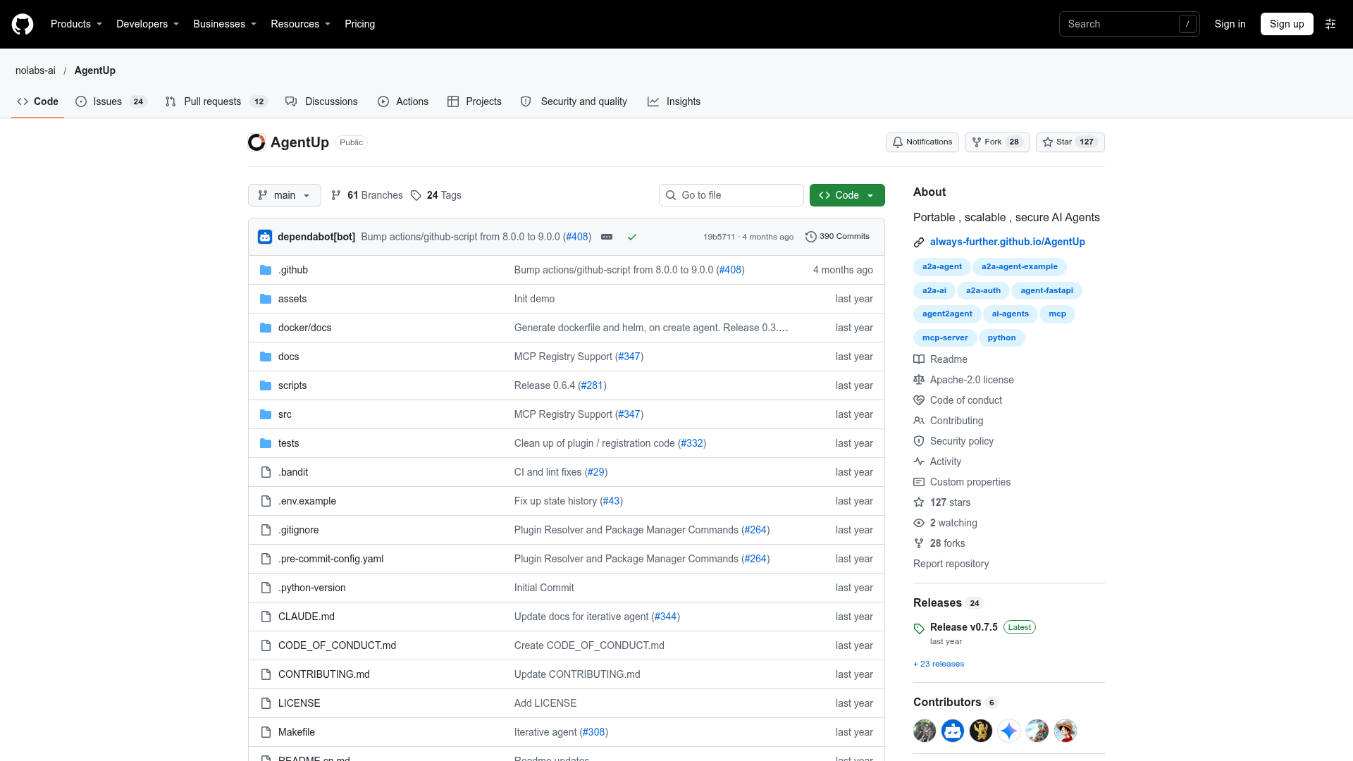 AgentUp screenshot 1