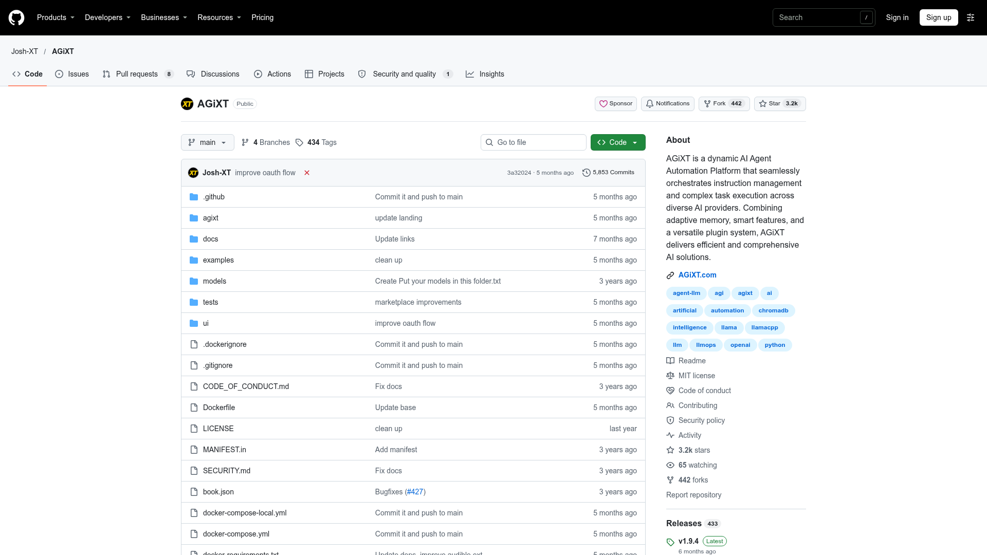 AGiXT screenshot 1