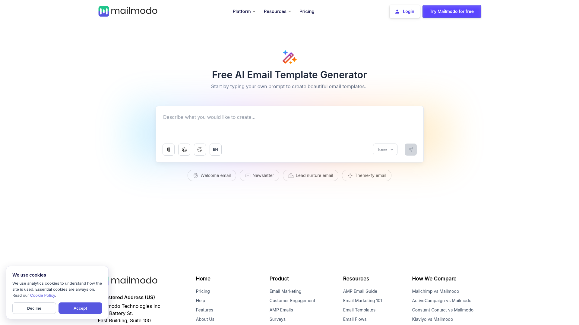 AI Email Template Generator screenshot 1
