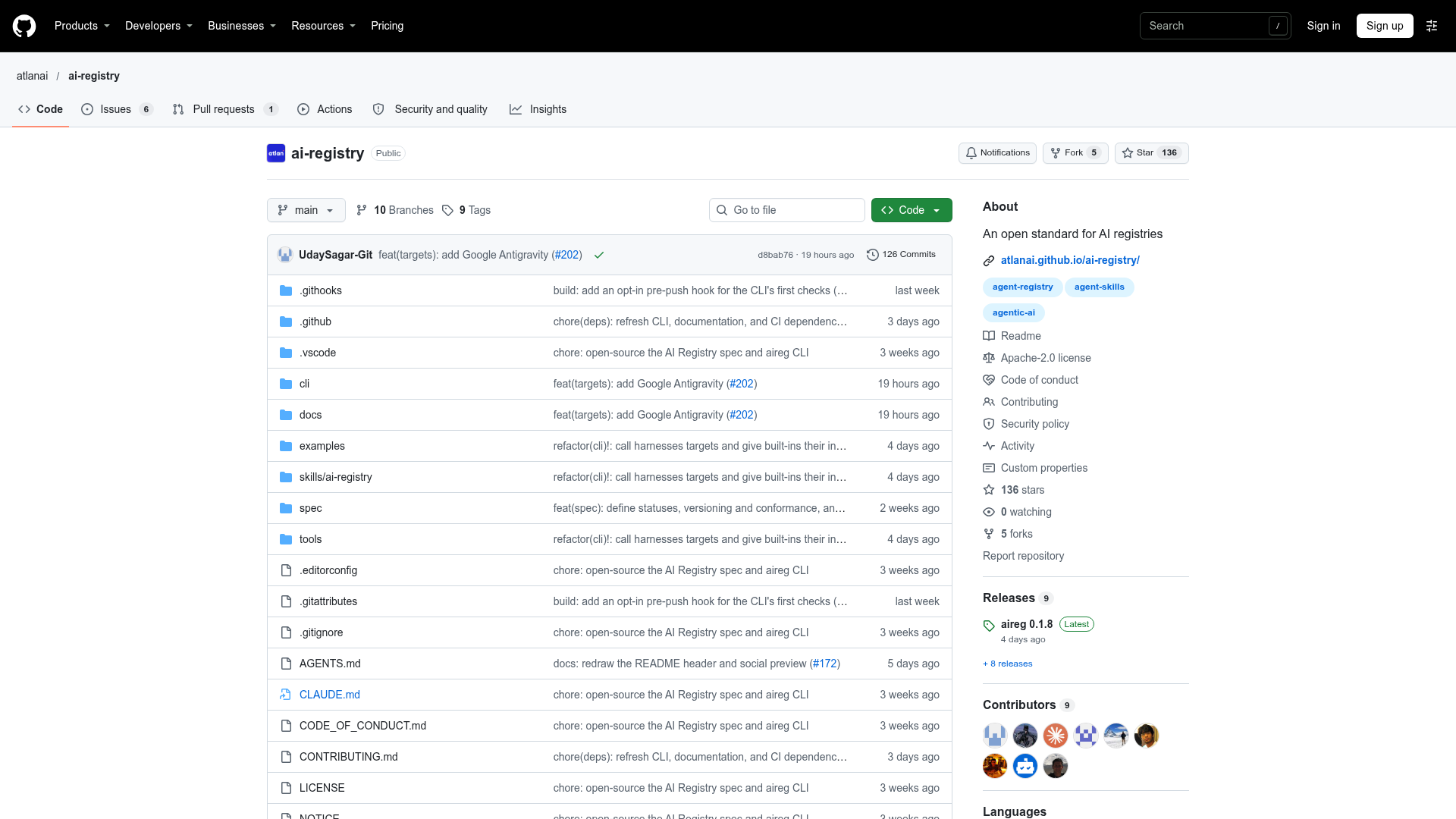 ai-registry screenshot 1