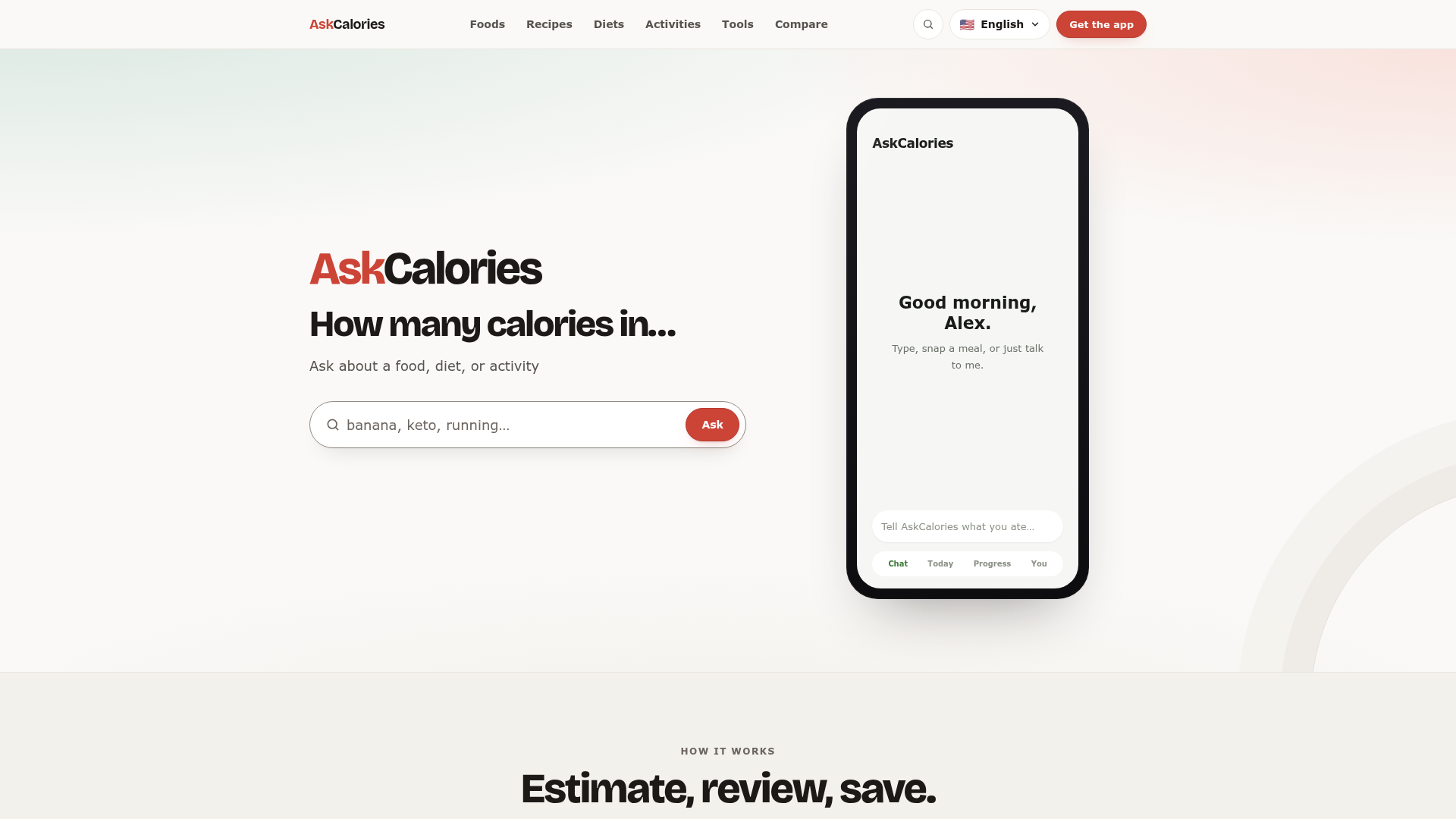 AskCalories screenshot 1