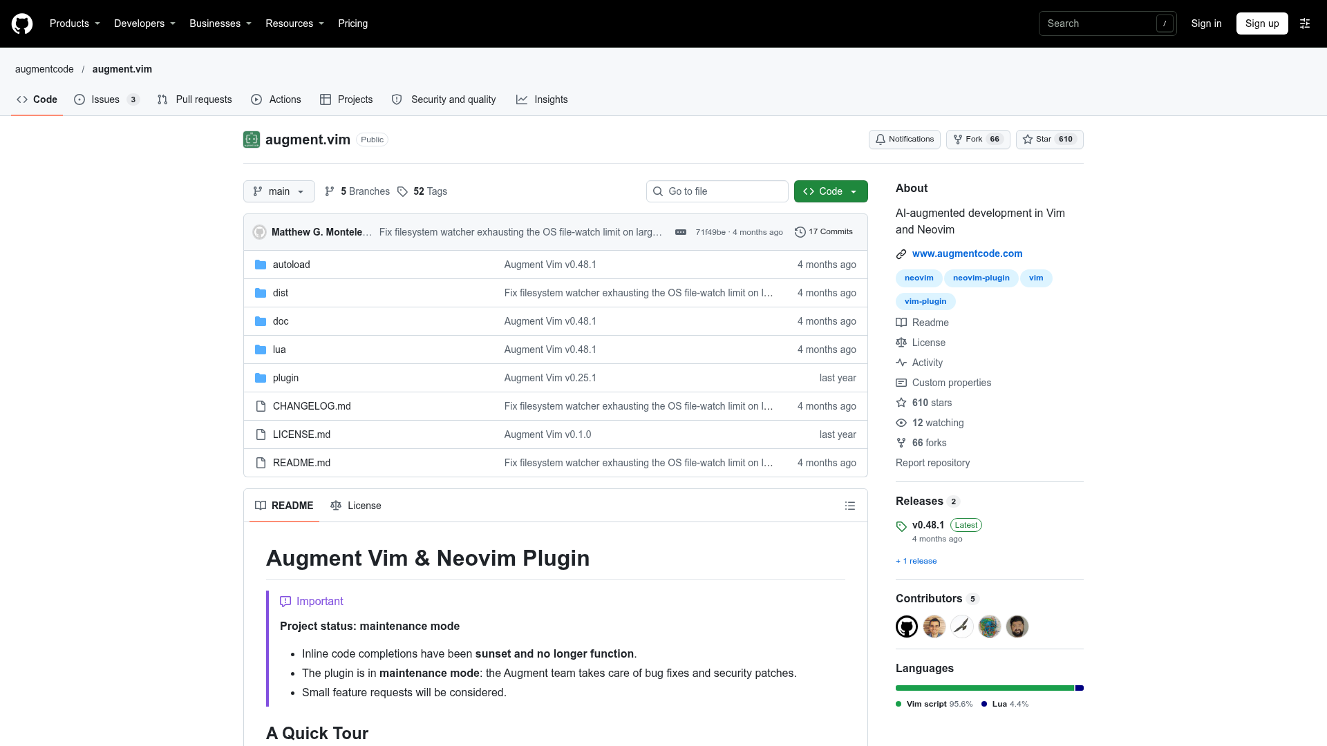 Augment Vim & Neovim Plugin screenshot 1