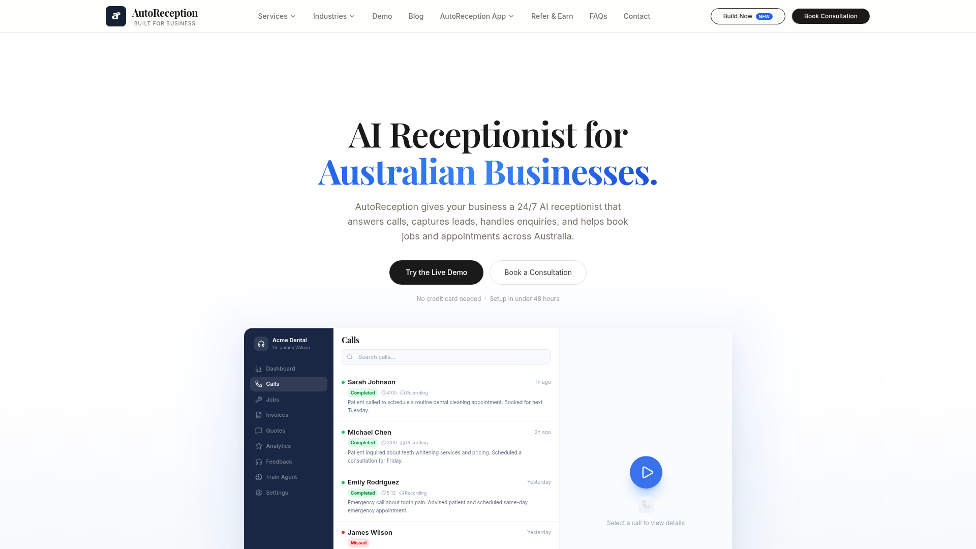 AutoReception screenshot 1