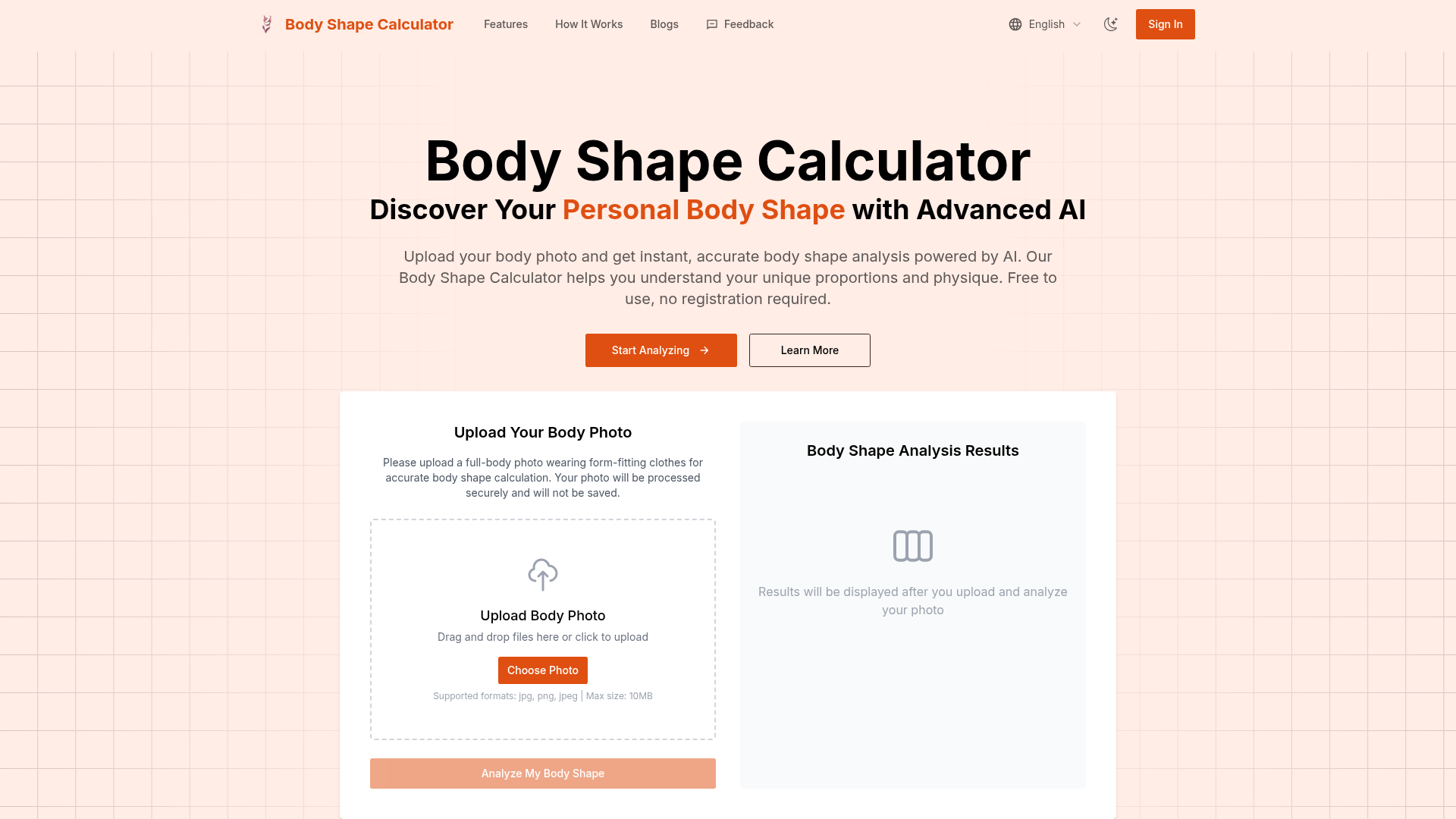 Body Shape Calculator screenshot 1
