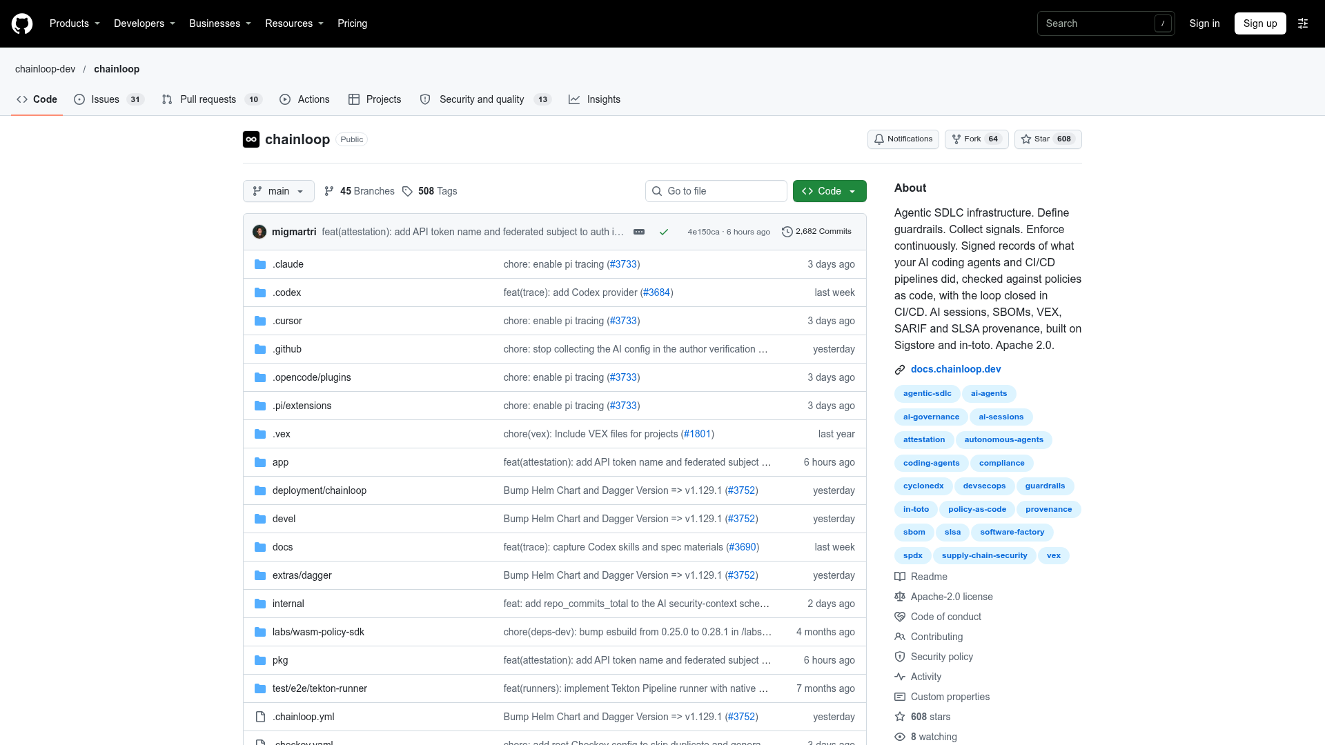 chainloop screenshot 1