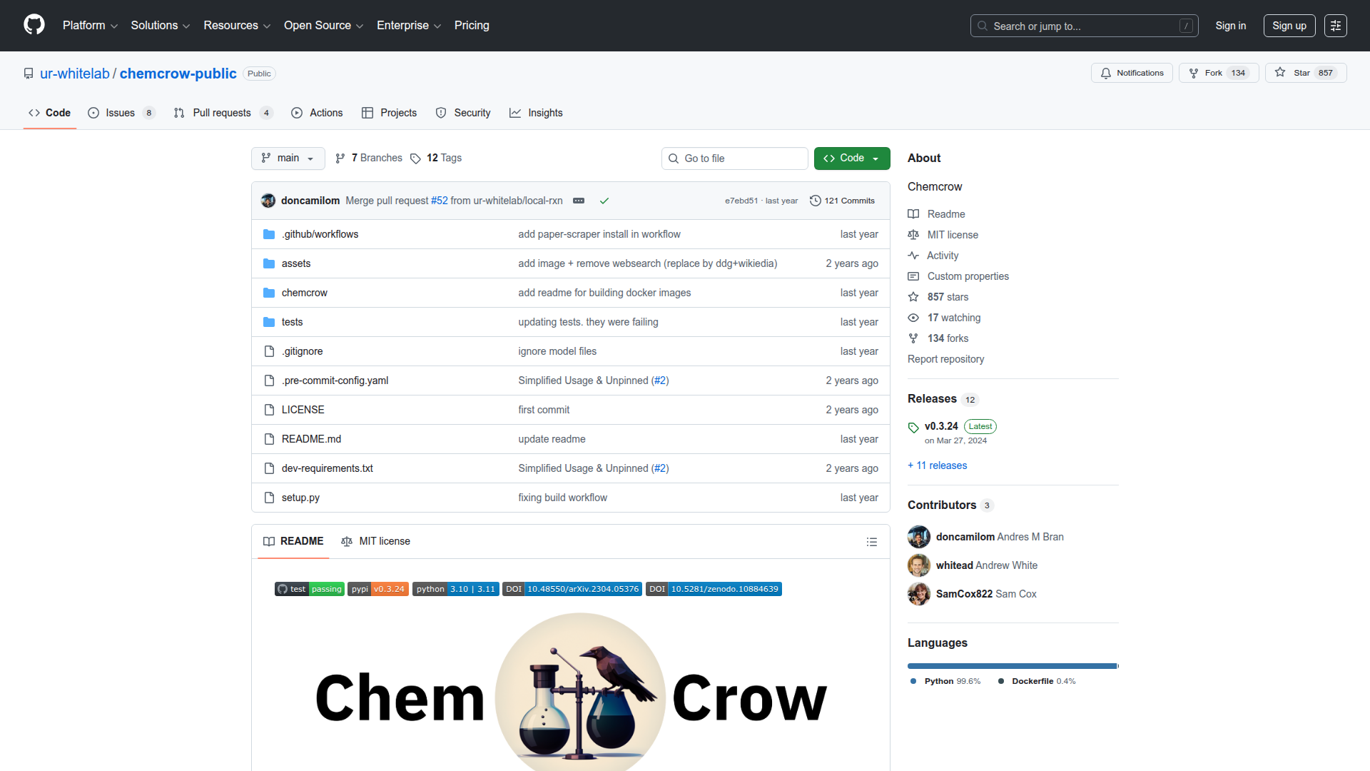 ChemCrow screenshot 1