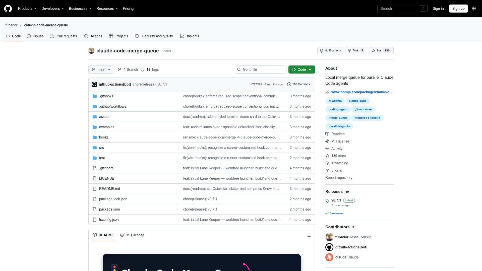 claude-code-merge-queue screenshot 1
