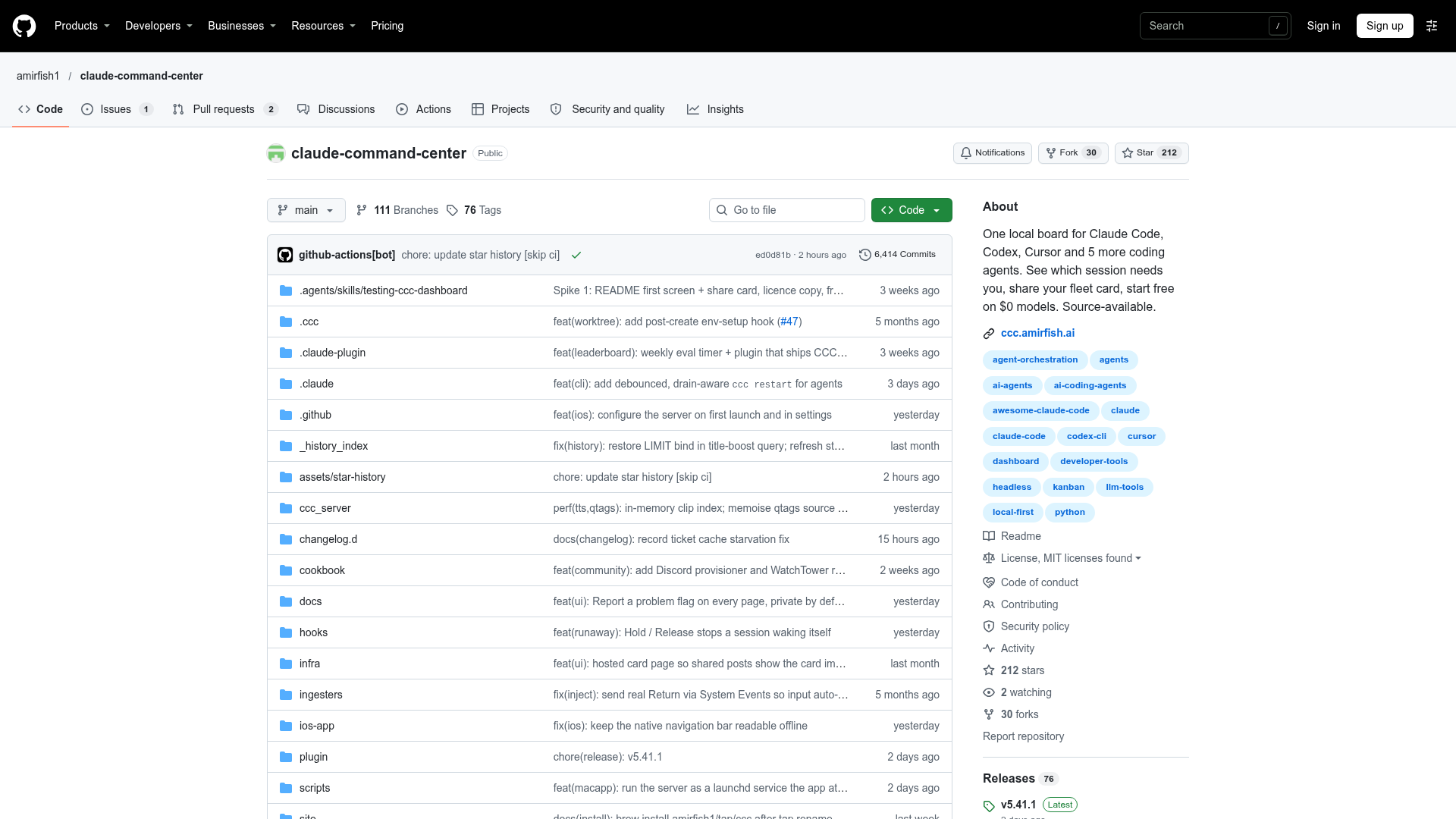 Claude Command Center screenshot 1