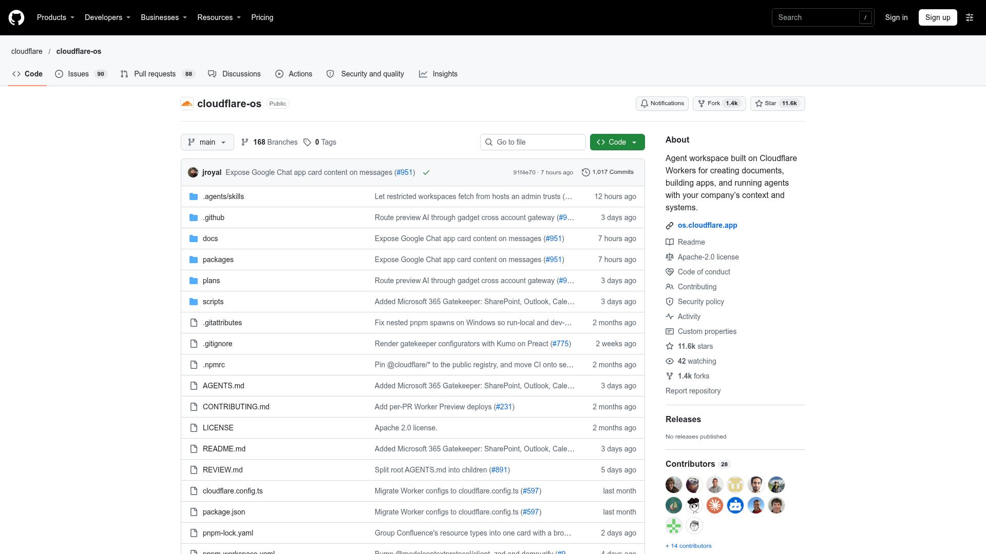 Cloudflare OS screenshot 1