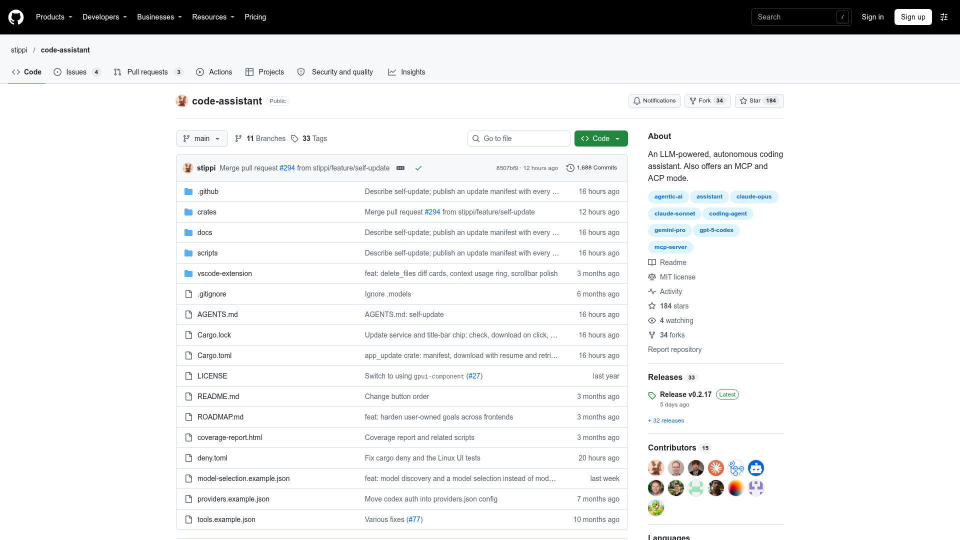 code-assistant screenshot 1