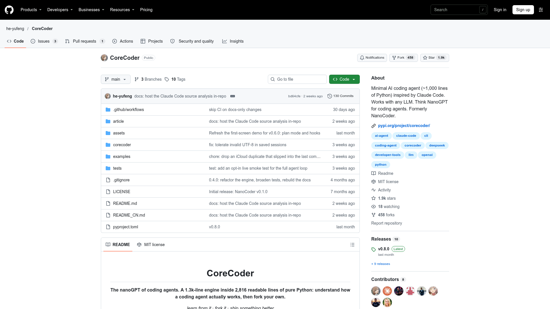 CoreCoder screenshot 1