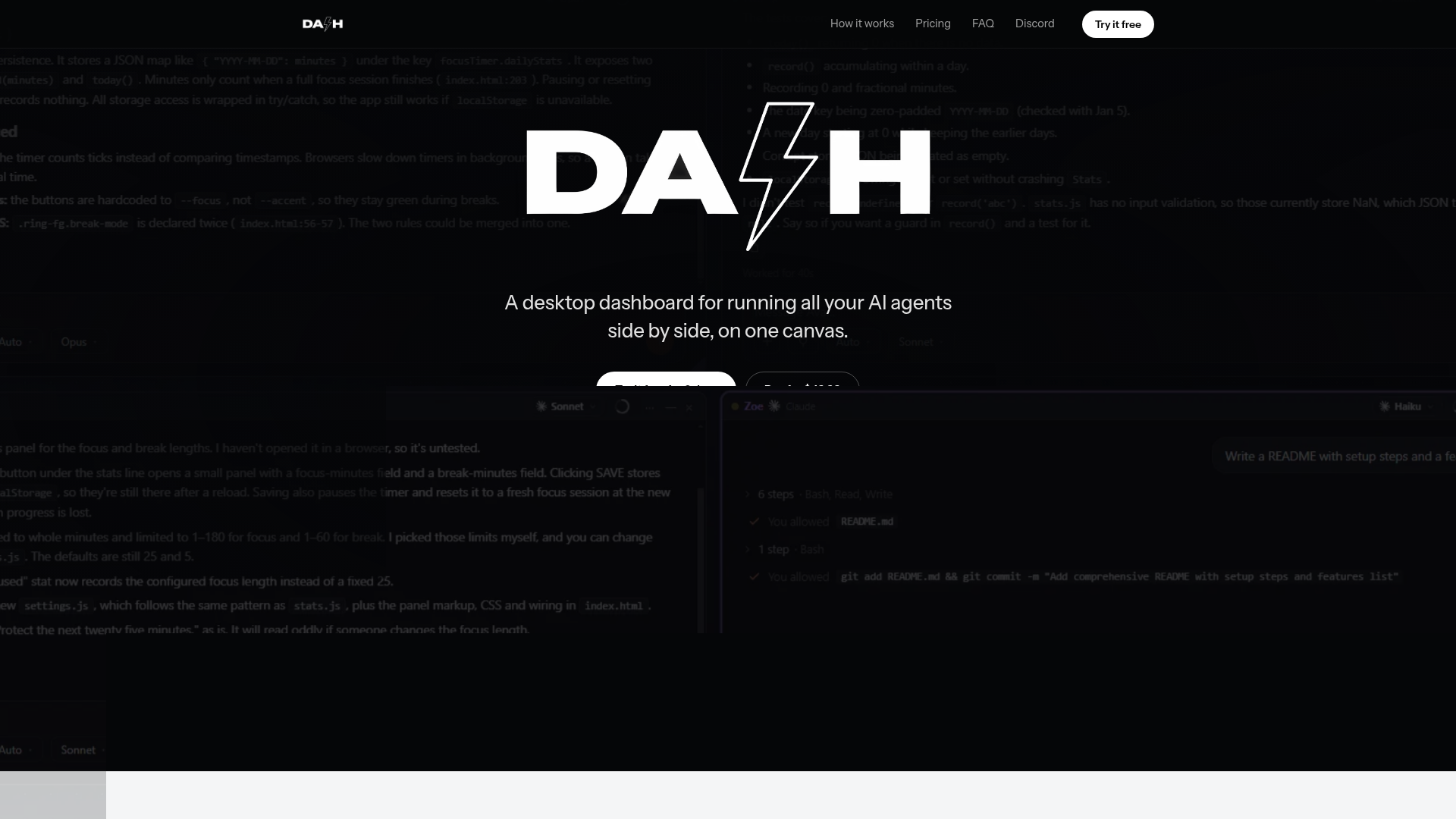 DASH screenshot 1