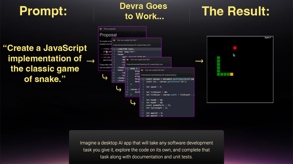 Devra AI interface screenshot 1