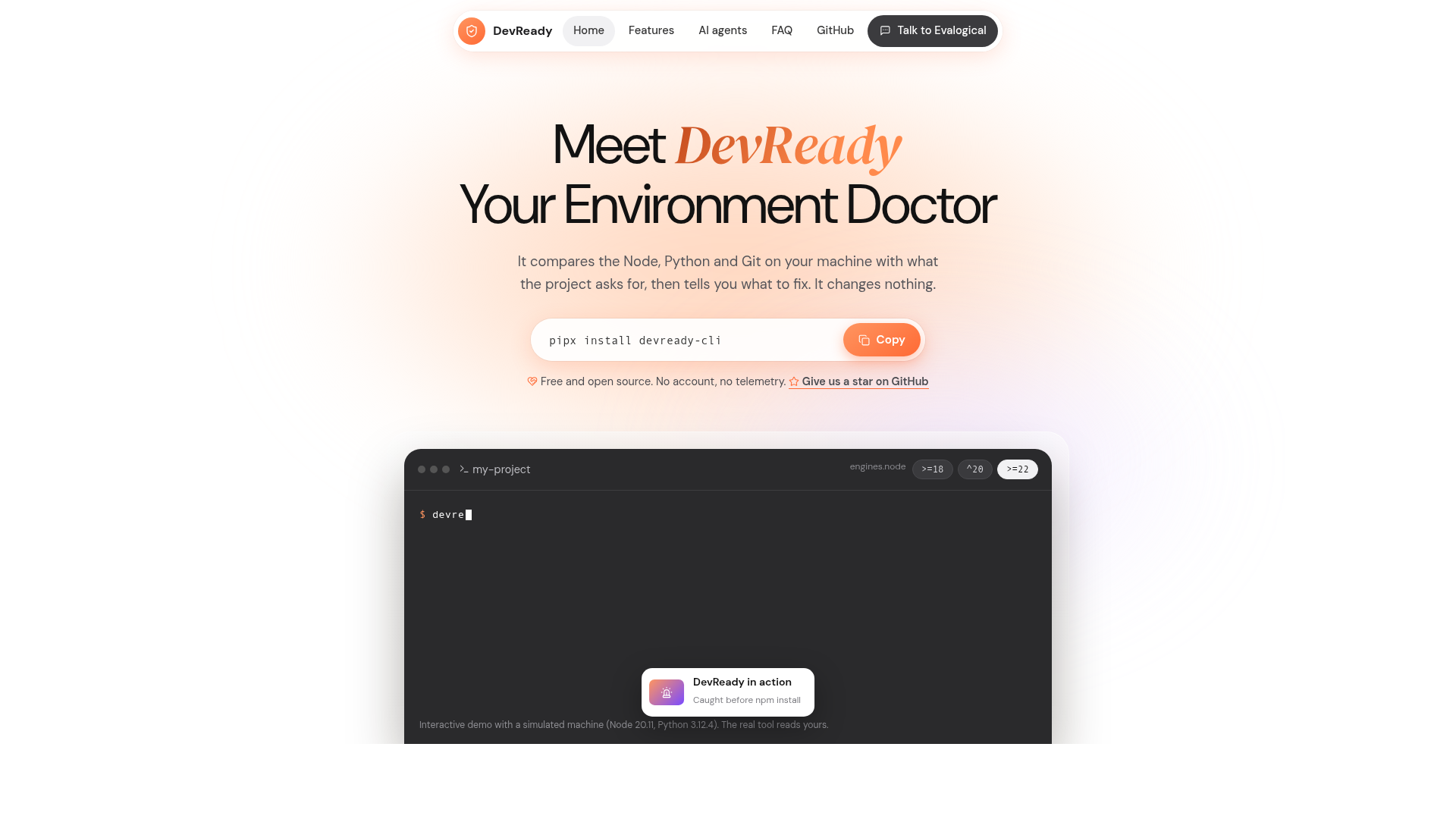 DevReady screenshot 1