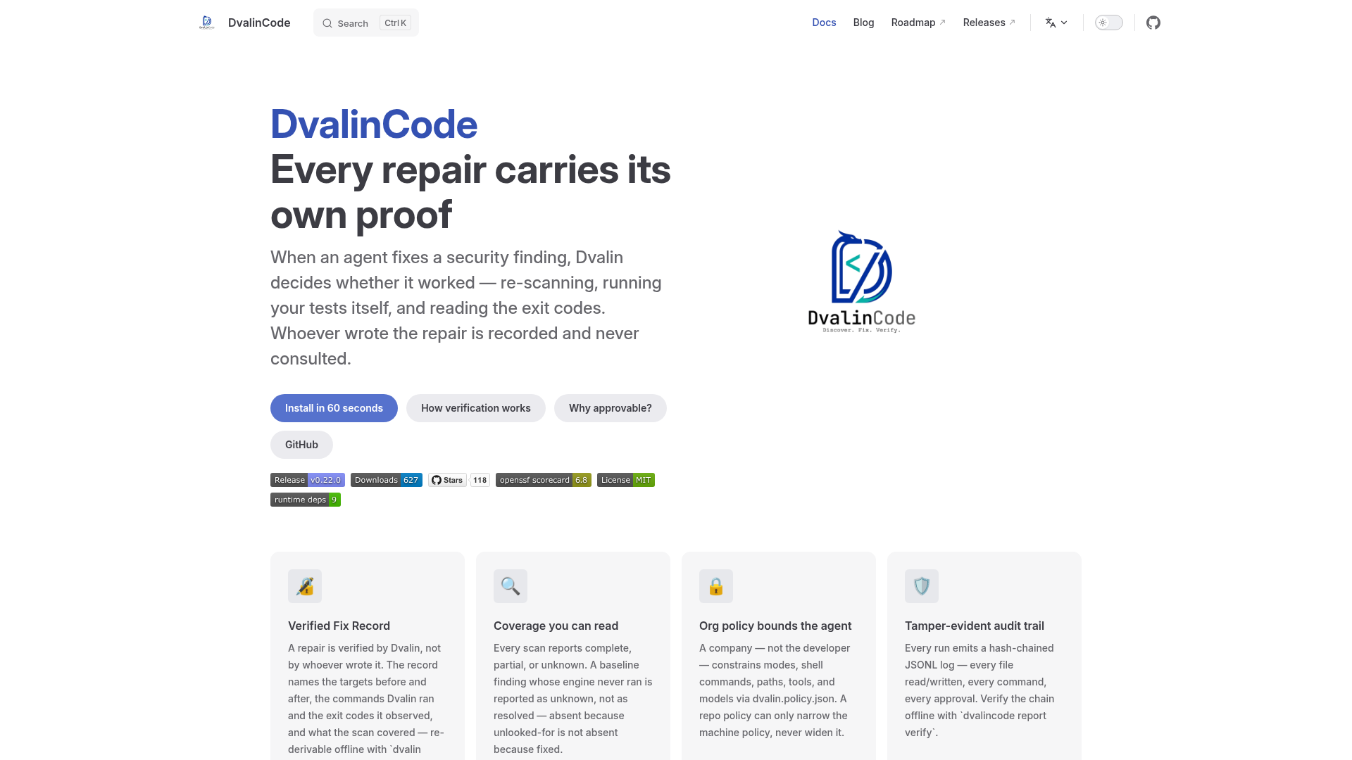 dvalincode screenshot 1