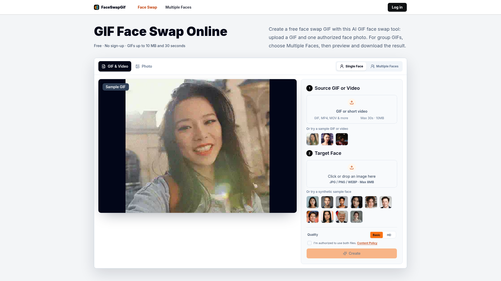 Face Swap GIF screenshot 1