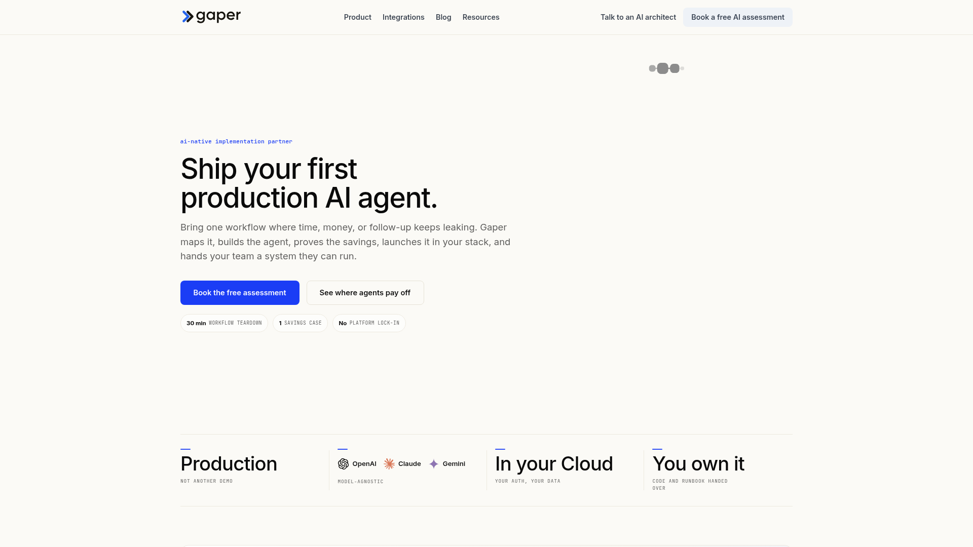 Gaper screenshot 1