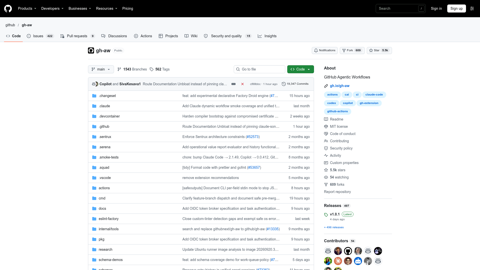 gh-aw screenshot 1