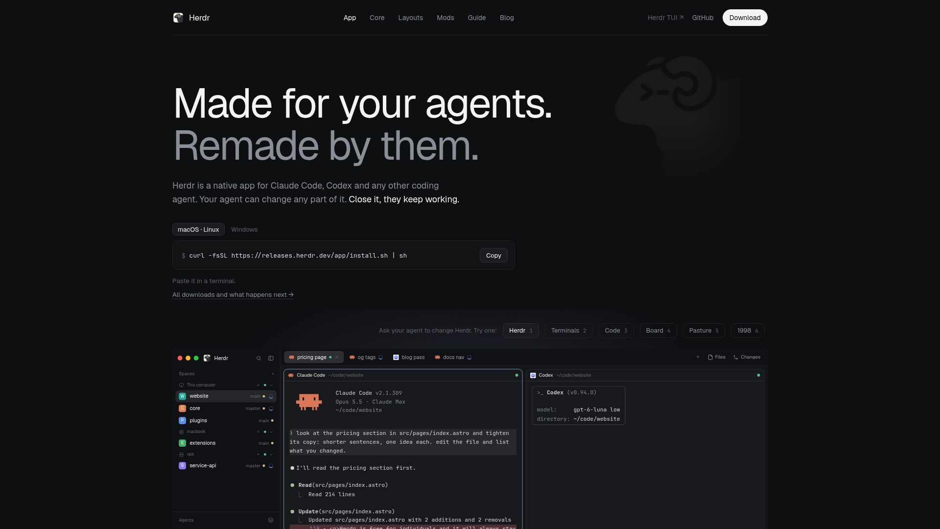 herdr screenshot 1
