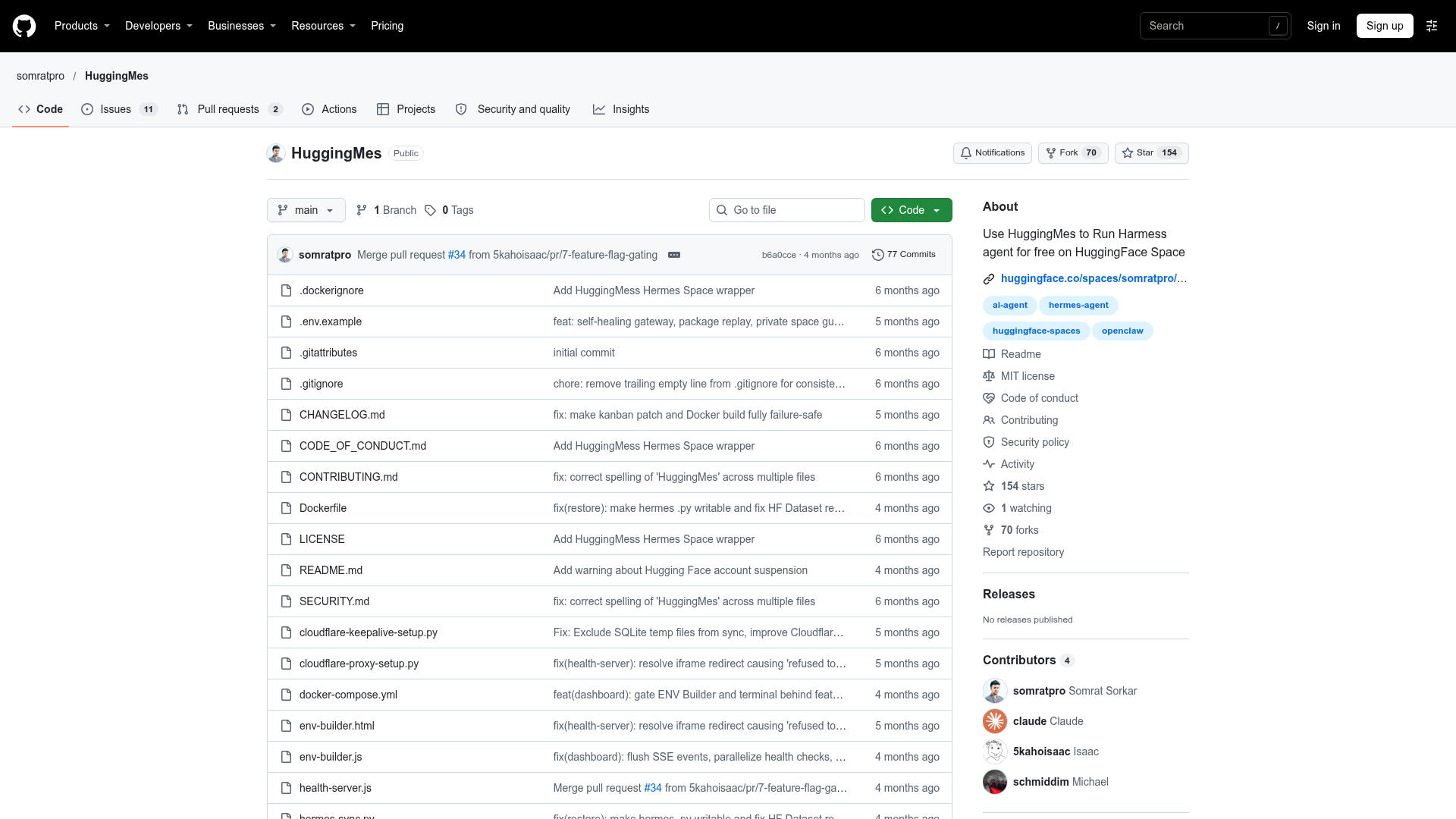 HuggingMes screenshot 1