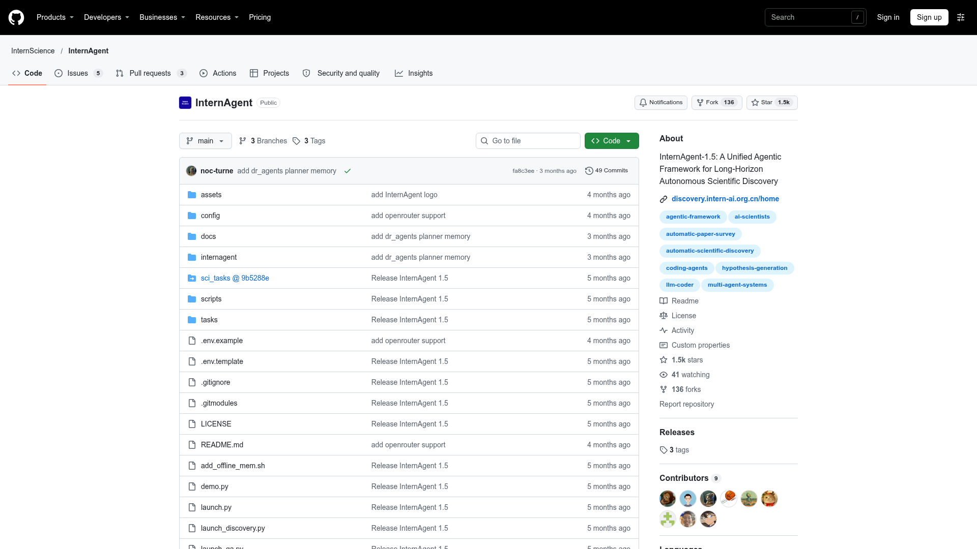 InternAgent screenshot 1