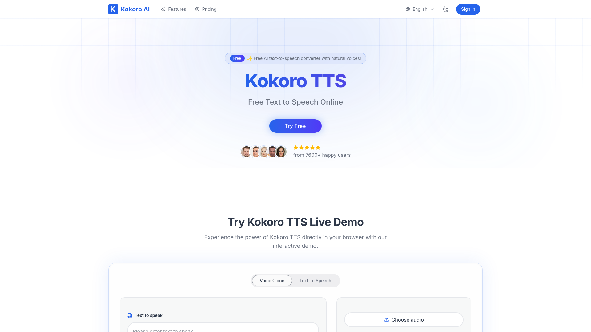 Kokoro TTS screenshot 1