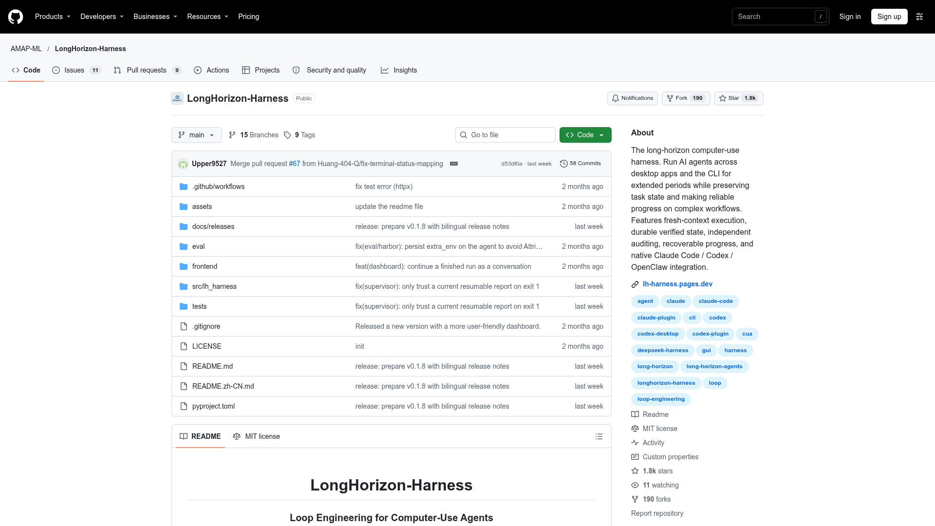 LongHorizon-Harness screenshot 1