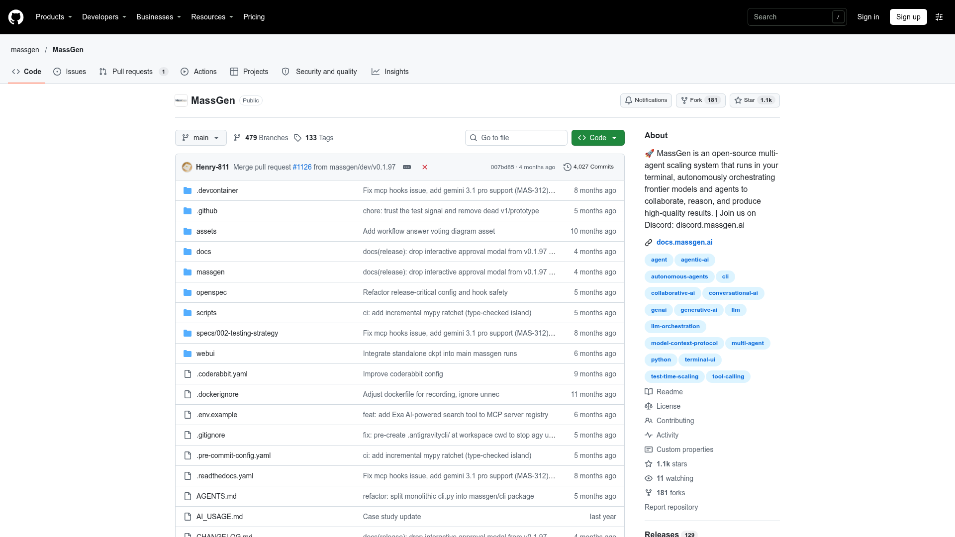 MassGen screenshot 1