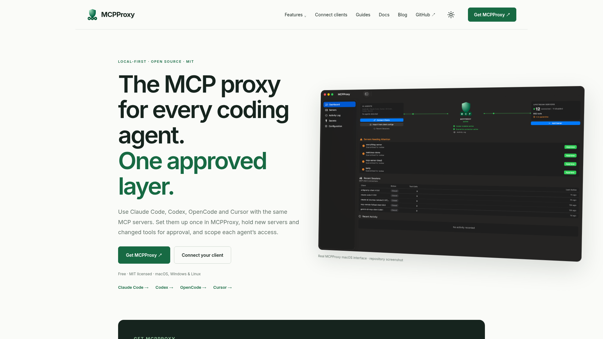 MCPProxy screenshot 1