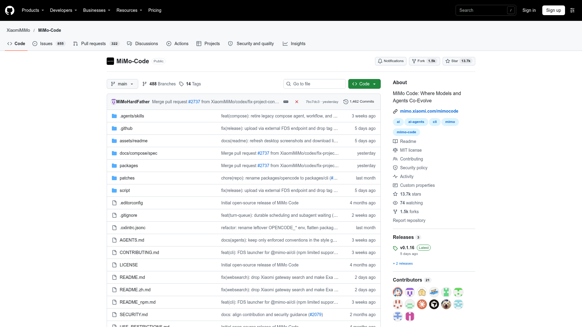 MiMo-Code screenshot 1
