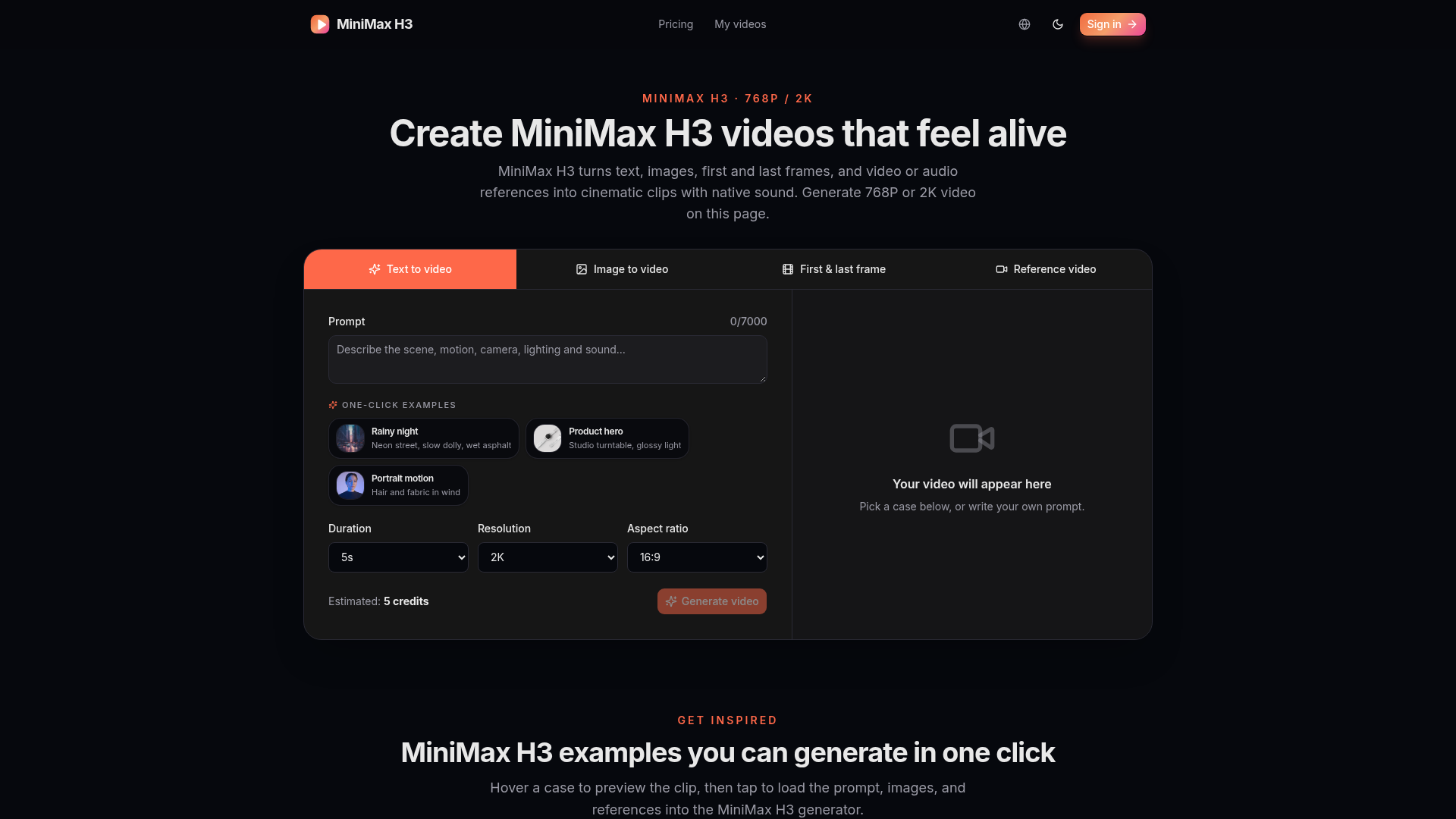 Minimaxh3gen screenshot 1