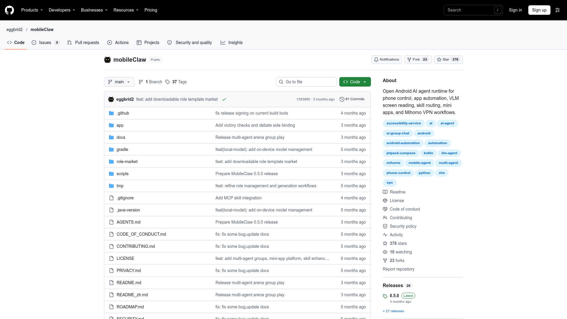 mobileClaw screenshot 1