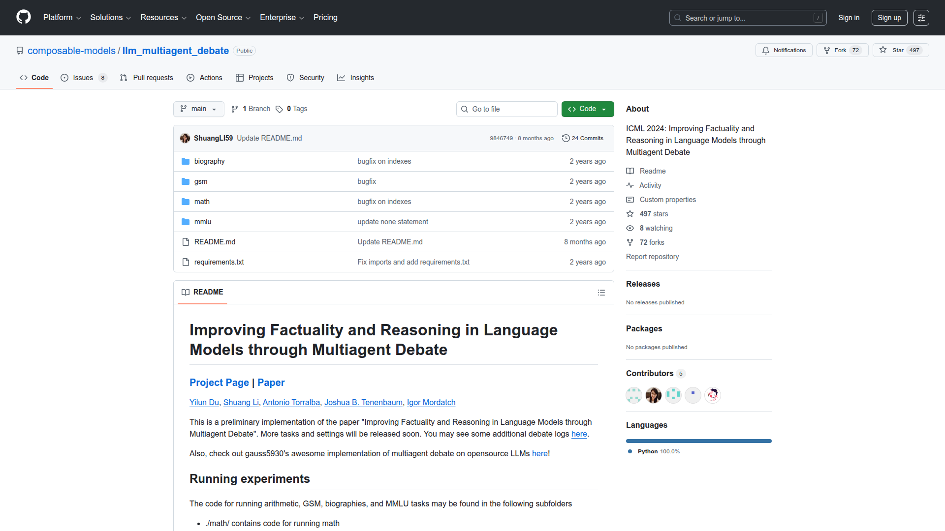 Multiagent Debate screenshot 1