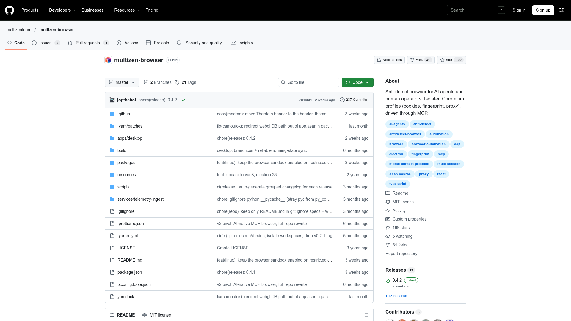 multizen-browser screenshot 1