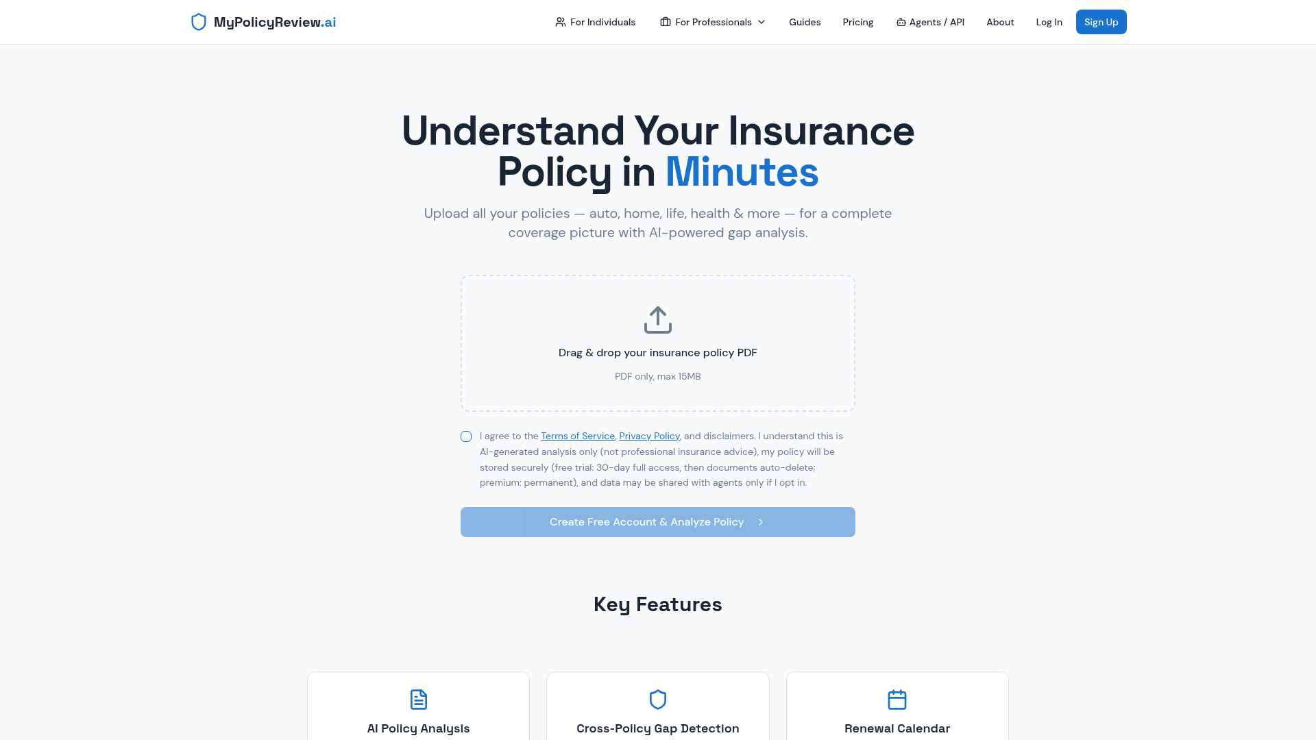 MyPolicyReview.ai screenshot 1