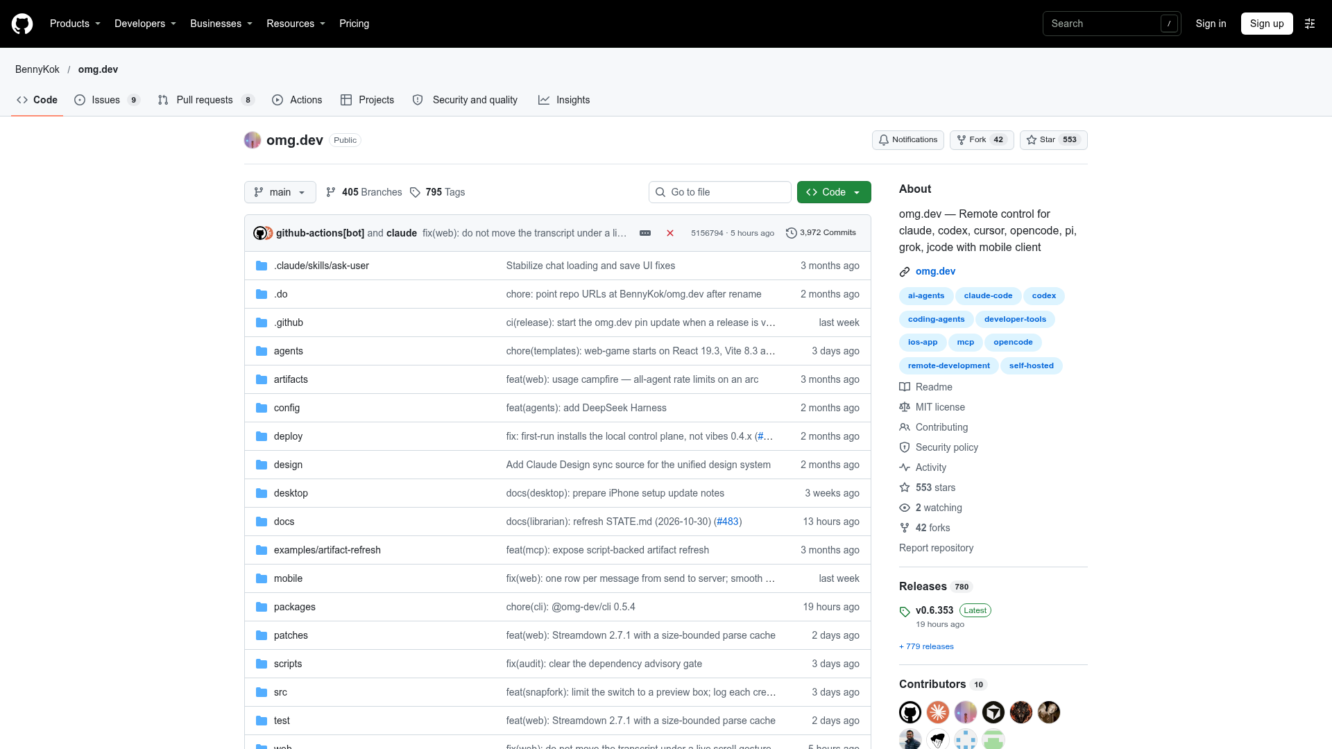 omg.dev screenshot 1