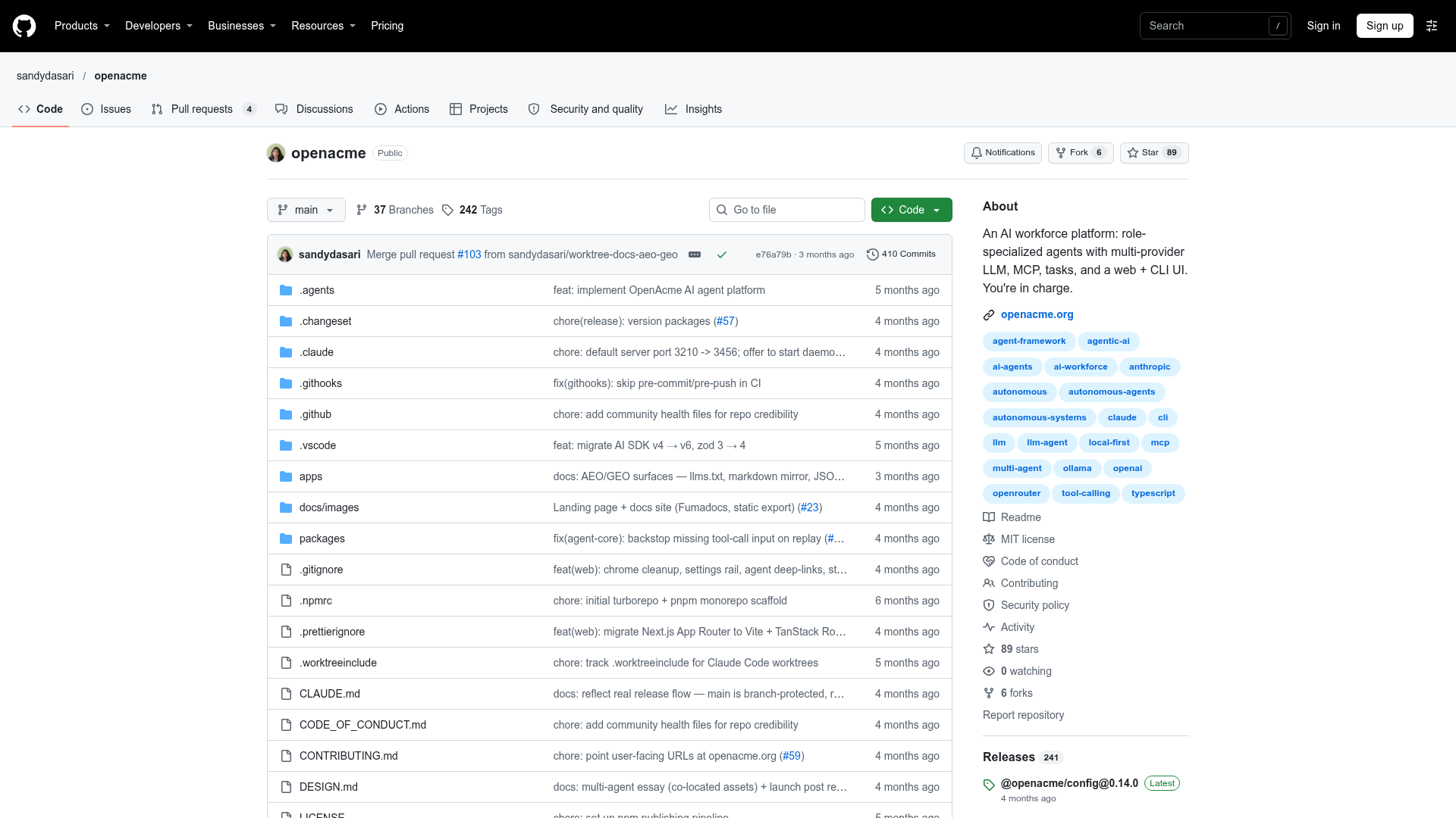 OpenAcme screenshot 1