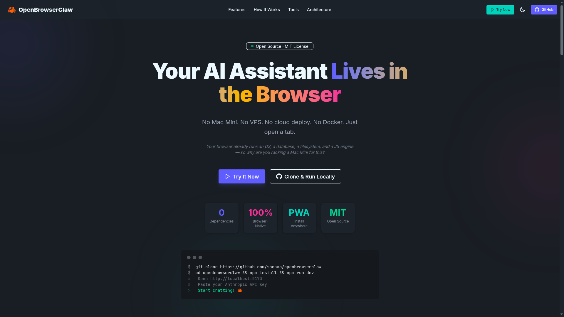 openbrowserclaw screenshot 1