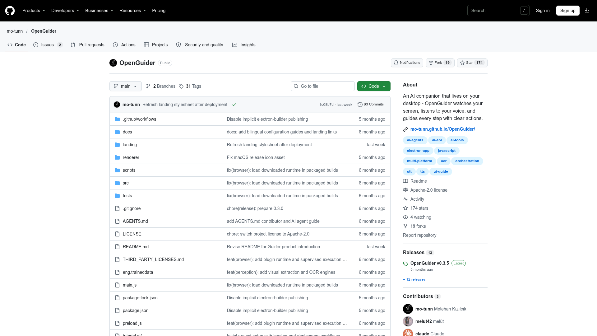 OpenGuider screenshot 1