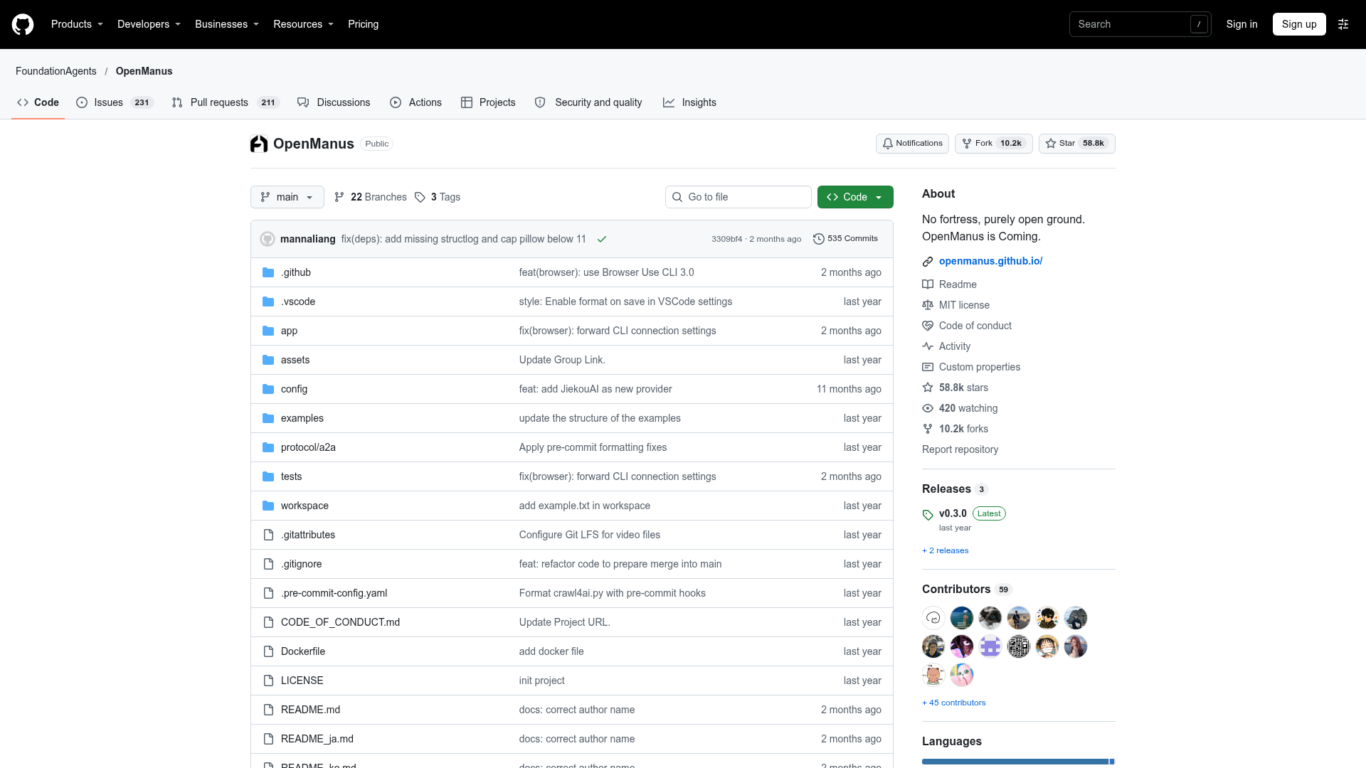 OpenManus screenshot 1