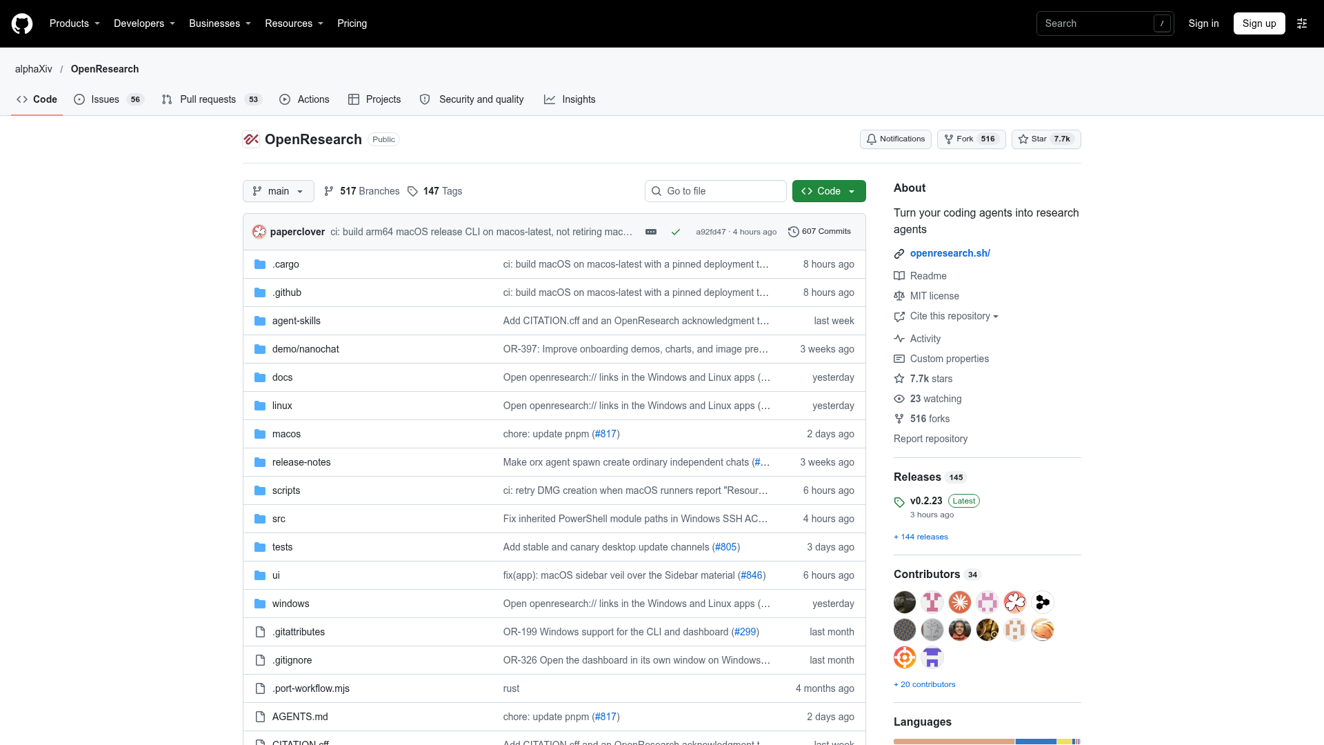 OpenResearch screenshot 1