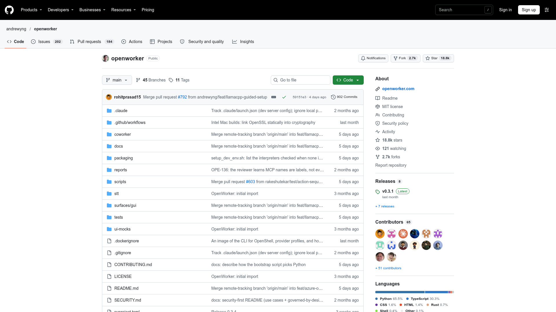 OpenWorker screenshot 1